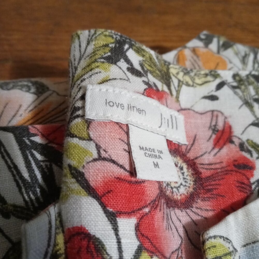 J. JILL love linen illustrated garden shift dress (M) - Picture 9 of 13